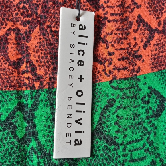 ALICE +OLIVIA colorblock snakeskin sheath dress - Picture 5 of 6